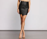 Edgy-Chic beschichteter Minirock aus Kunstleder